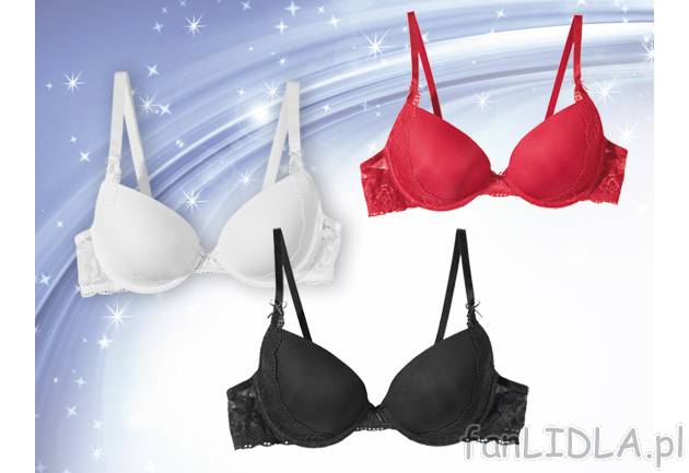 Biustonosz Jolinesse, cena 22,99 PLN za 1 szt. 
- uformowane miseczki, 
- z regulowanymi ...