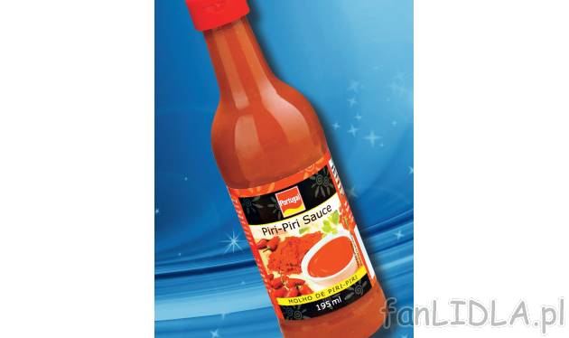 Sos molho piri-piri , cena 2,99 PLN za 195 ml/1 opak. 
-  195 ml/1 opak. 
-  100 ml=1.53
