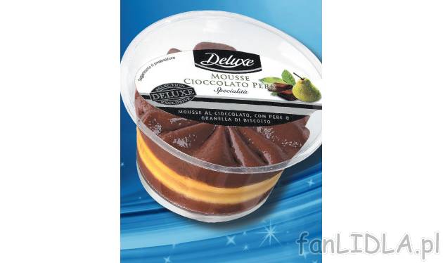 Mus czekoladowy z gruszkami , cena 4,49 PLN za 100 g/1 opak. 
-  100 g/1 opak.