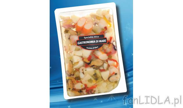 Sałatka z owoców morza z warzywami , cena 11,99 PLN za 400 g/1 opak. 
- 400 g/1 ...