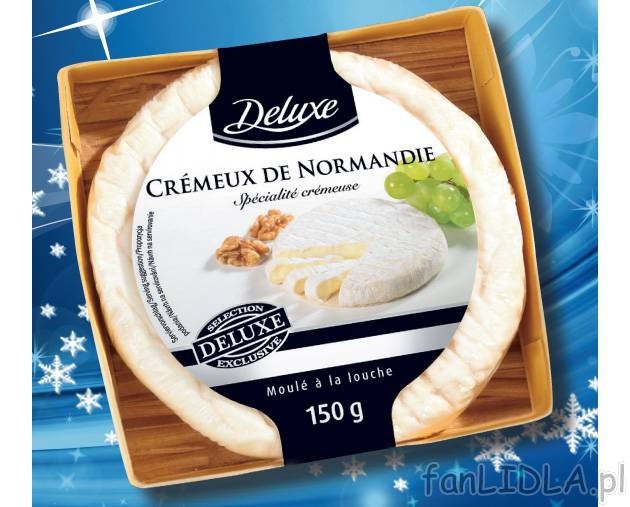 Ser pleśniowy , cena 6,99 PLN za 150 g/1 opak. 
-  wyjątkowo kremowy i delikatny
