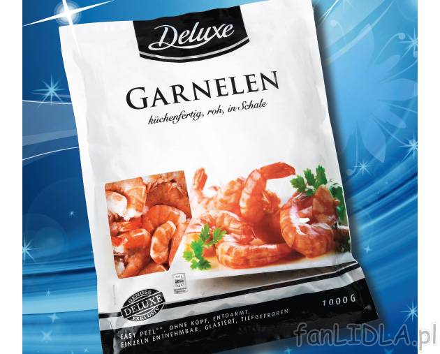 Krewetki olbrzymie , cena 39,99 PLN za 1 kg/1 opak. 
- surowe, glazurowane 
- ...