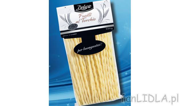 Makaron Fusilli al Torchio , cena 5,99 PLN za 500 g/1 opak. 
- 500 g/1 opak. 
- ...