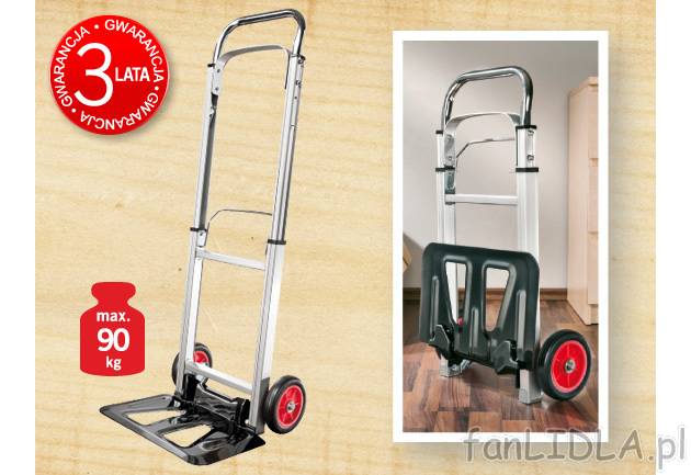 Wózek transportowy Powerfix, cena 89,90 PLN za 1 szt. 
- lekka i stabilna konstrukcja ...