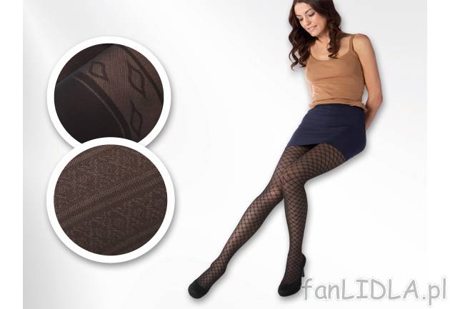 Legginsy lub rajstopy 80 DEN Jolinesse, cena 14,99 PLN za 1 para 
- w modne wzory, ...