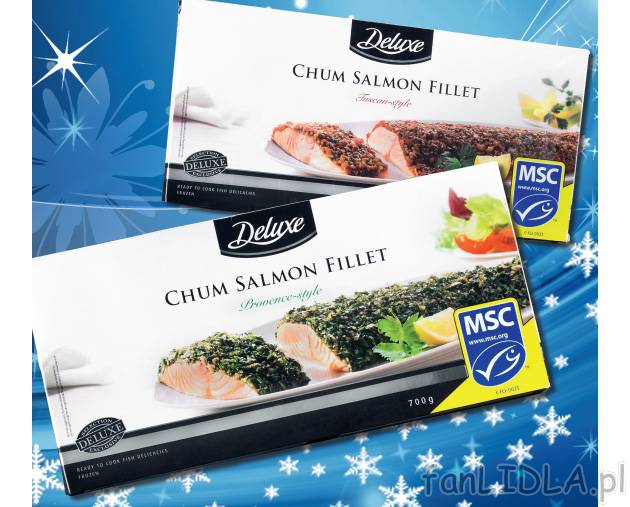 Wykwintny filet z łososia , cena 27,99 PLN za 700 g/1 opak. 
- toskańskimi 
- ...
