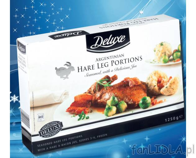 Pieczeń z zająca argentyńskiego , cena 29,99 PLN za 1250 g/1 opak. 
- dokonałe ...
