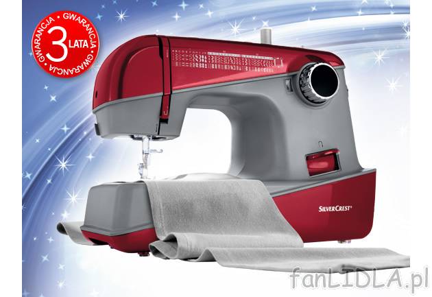 Maszyna do szycia Silvercrest, cena 379,00 PLN za 1 opak. 
- z 33 funkcjami ściegu, ...