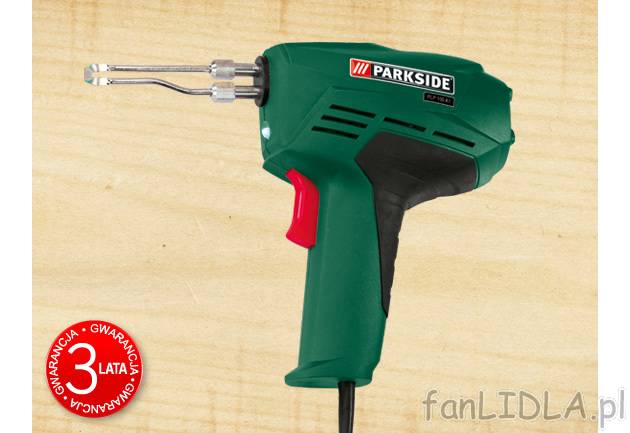 Lutownica 100 W Parkside, cena 49,99 PLN za 1 opak. 
- stabilna obudowa z tworzywa ...