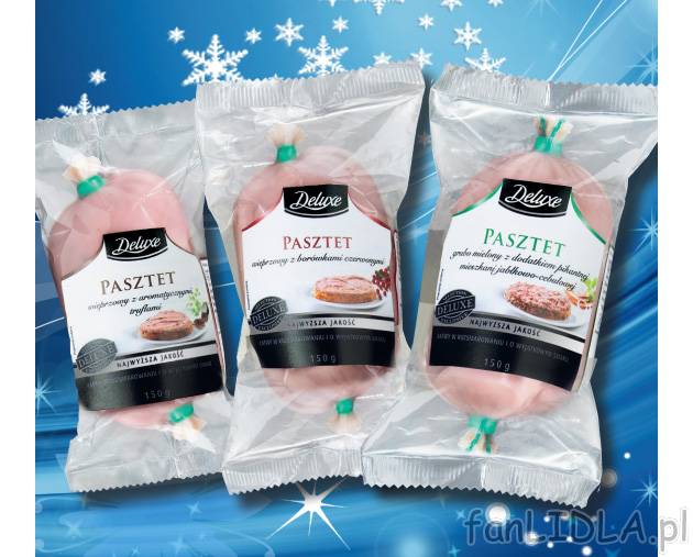Pasztety , cena 3,99 PLN za 150 g/1 opak. 
- delikatne pasztety 
- z borówkami ...
