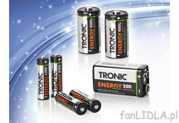 Akumulatorki Ni-MH Tronic, cena 14,99 PLN za 1 opak. 
- z możliwością ponownego ...