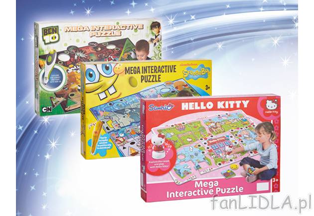 Interaktywne puzzle , cena 49,99 PLN za 1 opak. 
- oprócz układania puzzli dziecko ...