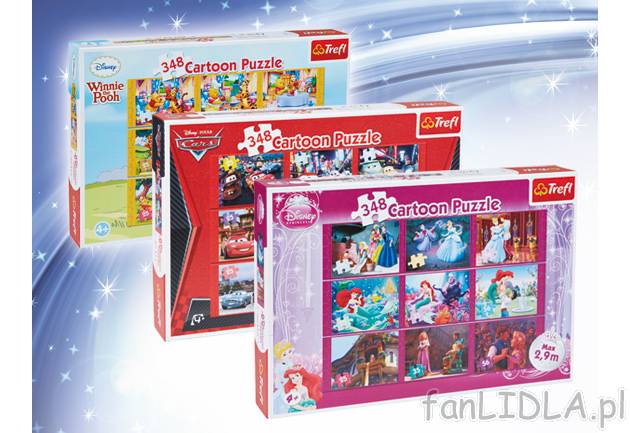 Cartoon Puzzle Trefl , cena 24,99 PLN za 1 opak. 
- 9 obrazków, które można ...