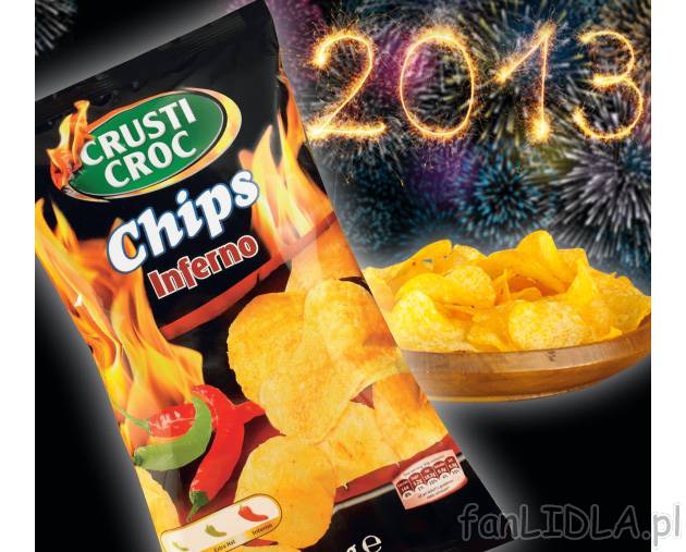 Chipsy , cena 3,99 PLN za 200 g/1 opak. 
-  Bardzo pikantne.