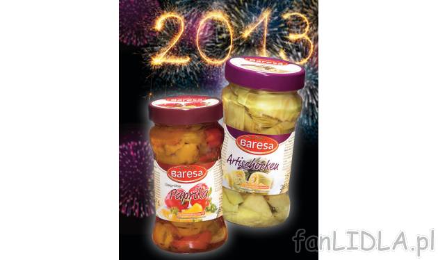 Antipasti , cena 5,99 PLN za 300 g/1 opak. 
- Do wyboru: pieczarki, karczochy, ...