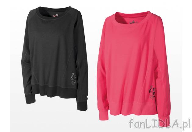 Bluza oversize Crivit, cena 29,99 PLN za 1 szt. 
- modny, luźny krój 
- 2 wzory ...
