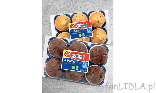 Babeczki z kawałkami czekolady , cena 6,99 PLN za 450 g/1 opak. 
-  Różne rodzaje.