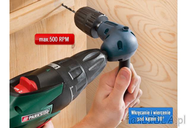 Nasadka kątowa Powerfix, cena 25,99 PLN za 1 szt. 
- do łatwego wiercenia i wkręcania ...