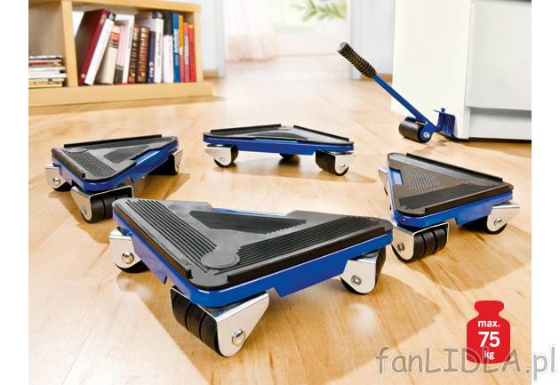 Zestaw do transportu mebli Powerfix, cena 49,99 PLN za 1 opak. 
- 4 rolki na meble ...