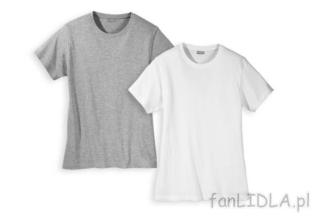 T-shirt 2 szt. Livergy, cena 22,00 PLN za 1 opak. 
- bez szwów bocznych 
- dostępny ...