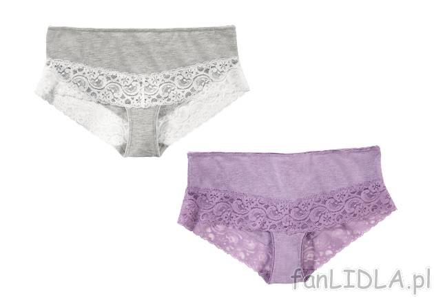 Majtki 2 pary Jolinesse, cena 14,99 PLN za 1 opak. 
- majtki typu hipsters 
- z ...