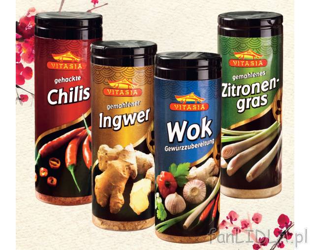 Przyprawy , cena 3,49 PLN za 35/45/65 g 
- Mielony imbir, mielona trawa cytrynowa, ...