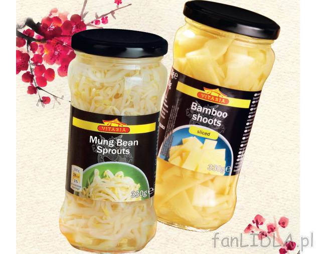 Kiełki fasoli mung lub pędy bambusa , cena 2,99 PLN za 330 g 
- Wyśmienite jako ...