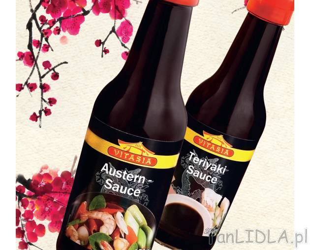 Sosy azjatyckie , cena 5,99 PLN za 250 ml 
- Pikantne sosy na bazie sosu sojowego. ...