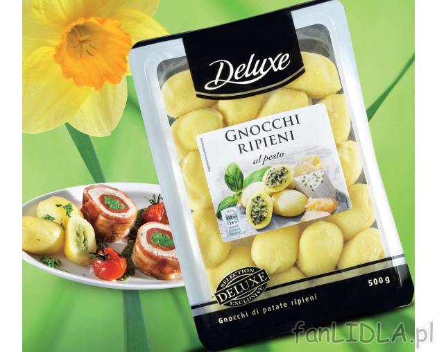 Gnocchi nadziewane pesto , cena 5,99 PLN za 500 g/1 opak. 
- Pyszne kluseczki kryjące ...