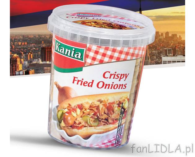 Chrupiąca prażona cebulka , cena 3,99 PLN za 150 g/1 opak. 
- Można udekorować ...