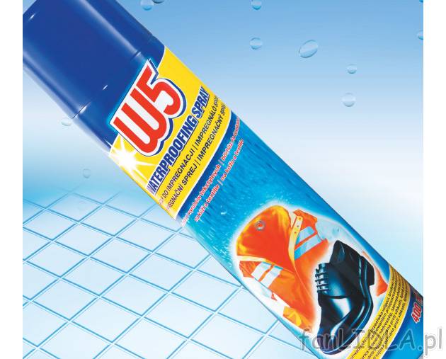 Spray do impregnacji , cena 8,99 PLN za 400 ml/1 opak. 
- Długotrwała ochrona ...