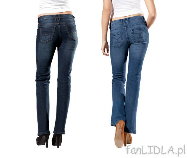 Jeansy damskie , cena 37,00 PLN za 1 para 
-  3 modele do wyboru 
-  rozmiary: 36-46