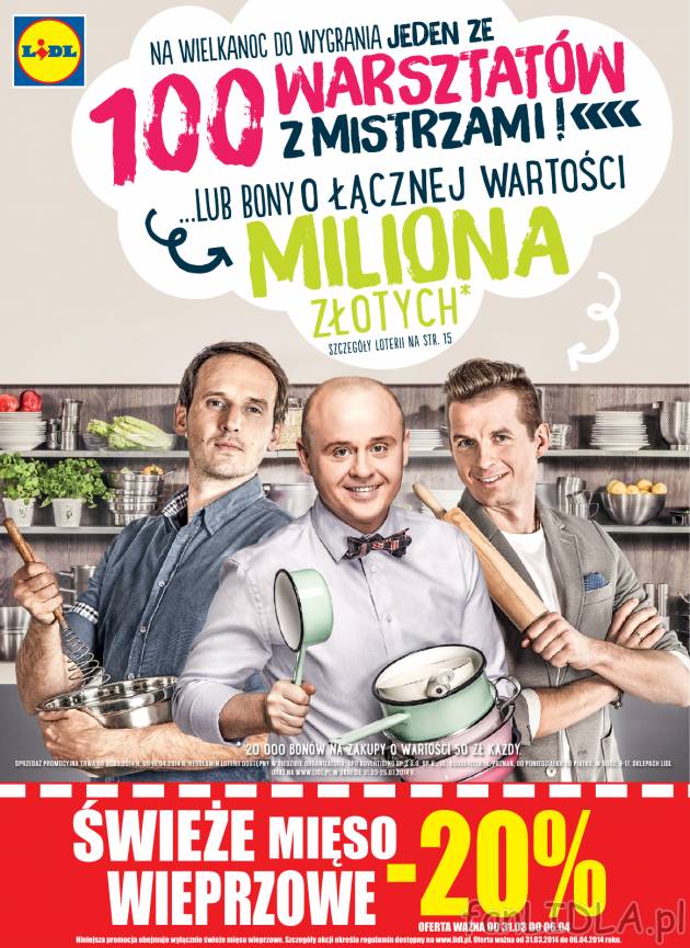 Konkurs w Lidlu. Do wygrania 100 warsztatów z mistrzami lub bony o łącznej wartości ...
