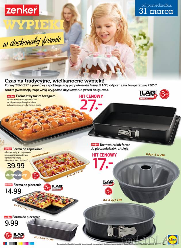 Wyjątkowa promocja w Lidlu na formy do pieczenia marki Zenker. Forma z wysokim ...