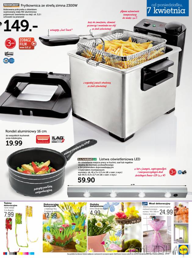 W ofercie frytownica ze strefą zimna 2300W za 149 zł i dekoracje świąteczne ...