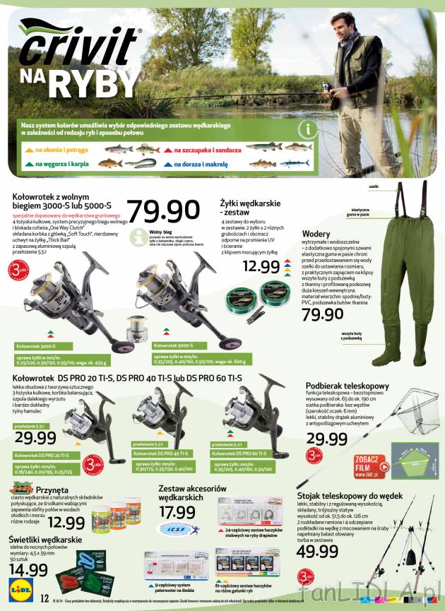 Kołowrotek z wolnym biegiem 3000-S lub 5000-S, żyłki wędkarskie w zestawie, ...