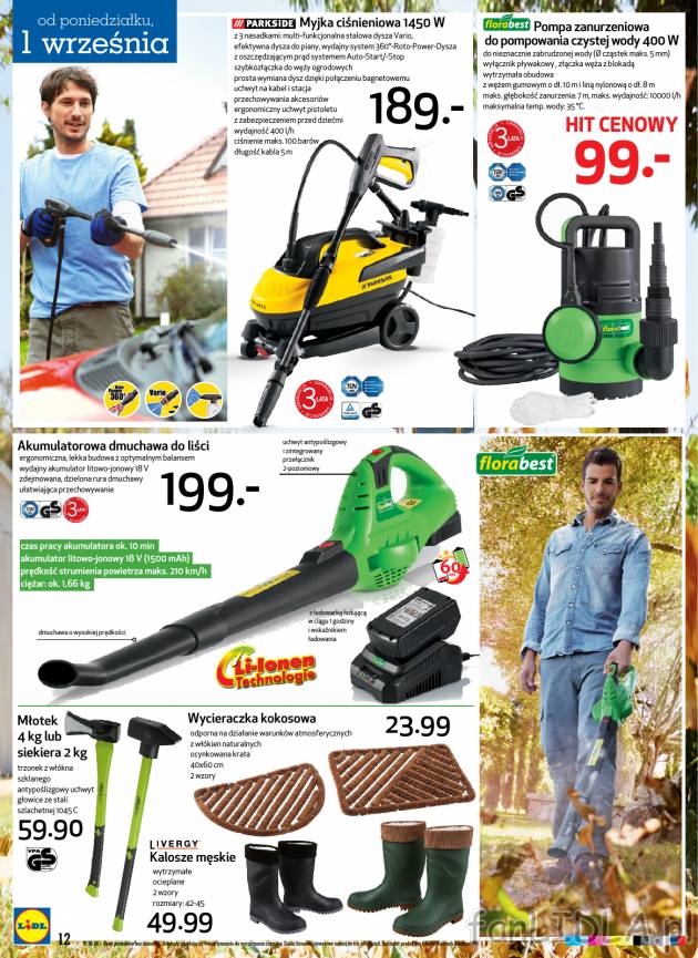 W ofercie Lidla znajdziesz pompę zanurzeniową do pompowania czystej wody o mocy ...