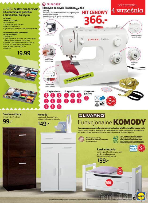 Funkcjonalne komody znajdziesz w Lidlu. Do wybpru biała komoda, która idealnie ...