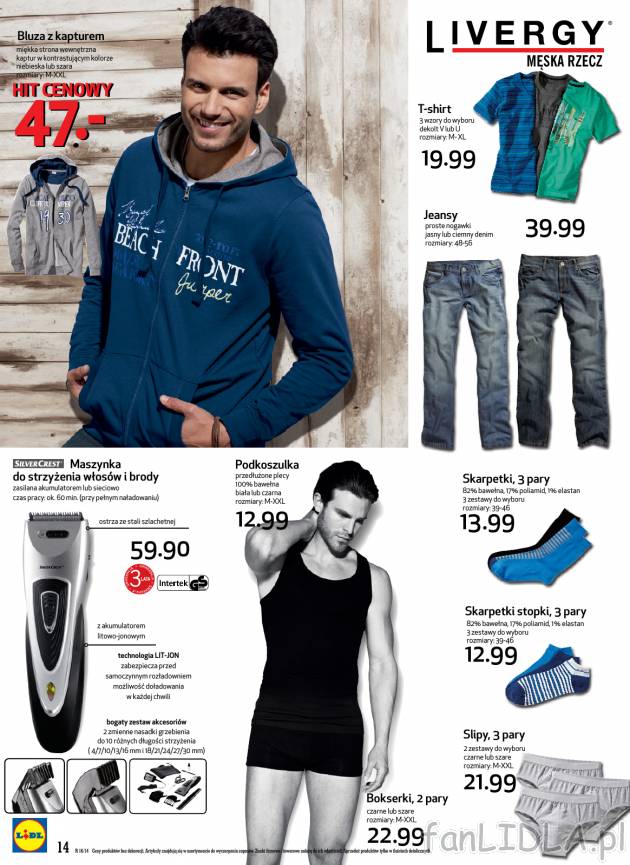 Bluza z kapturem męska z miękkiego materiału, T-shirty w 3 wzorach do wyboru, ...
