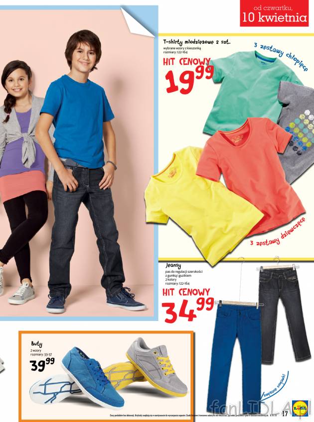 T-shirty młodzieżowe 2 sztuki w hicie cenowym za 19,99 zł i buty w rozmiarze ...