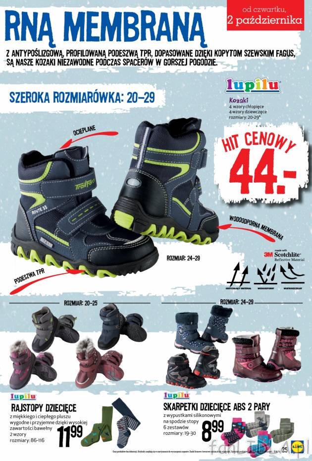Ciepłe i z przyjemnego w dotyku materiału rajstopy dziecięce kupisz w Lidlu za ...