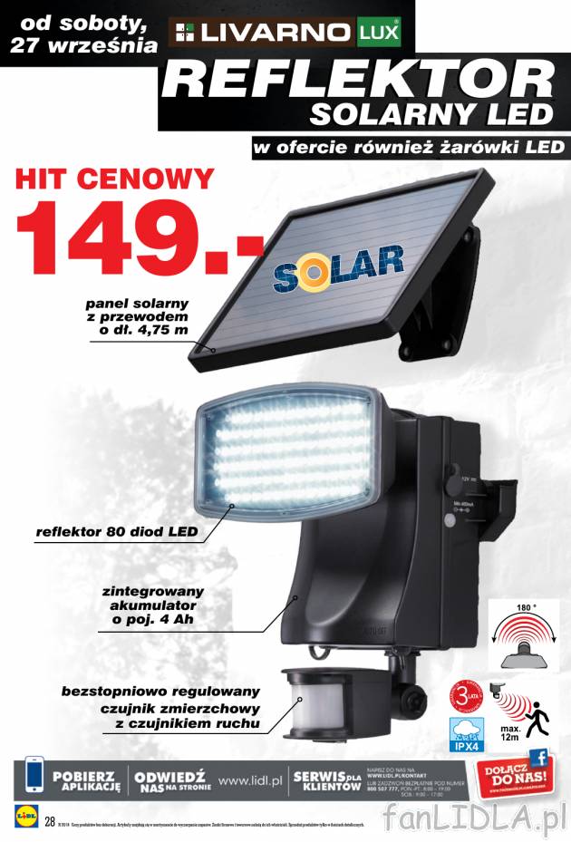 Reflektor solarny w hicie cenowym za 149 zł.