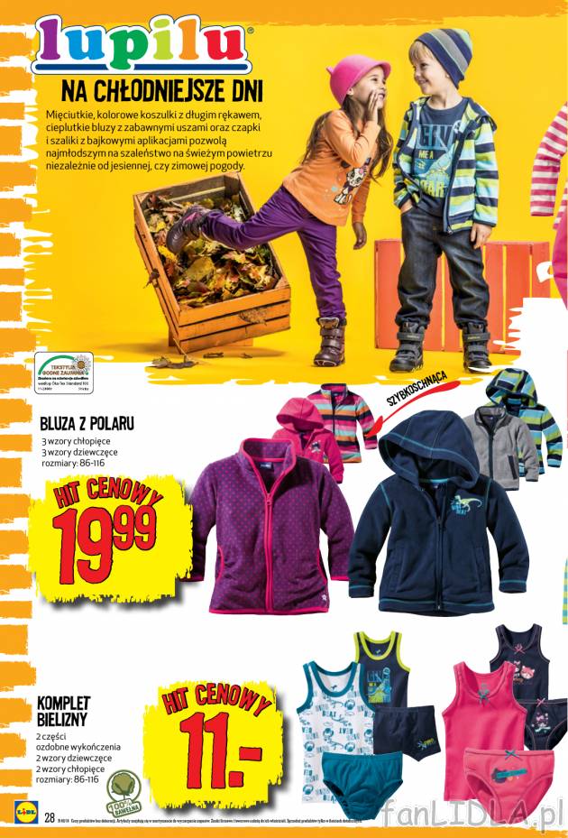 Dziecięca bluza z polaru z kapturem lub bez, która jest szybkoschnąca i dostępna ...