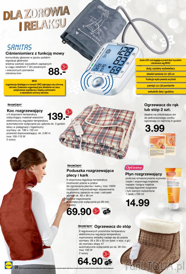 By zadbać o swoje zdrowie będzie potrzebny ciśnieniomierz z funkcją mowy, ogrzewacz ...