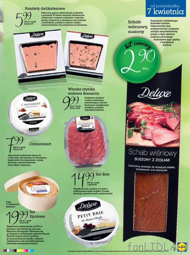 Ser Brie, Epoisses, Camembert w ofercie Lidla od 7,99 zł.