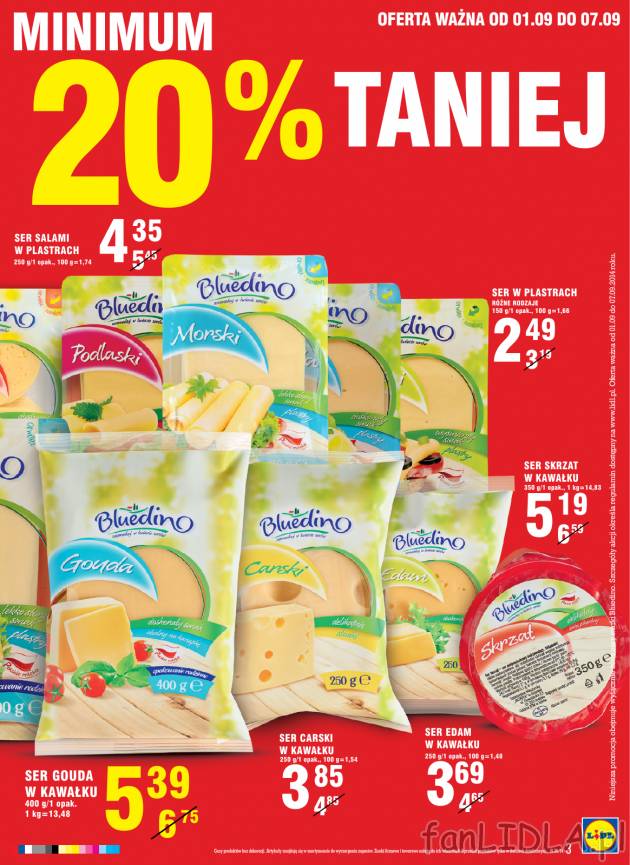 Smaczne sery Bluedino w niższych cenach w Lidlu.