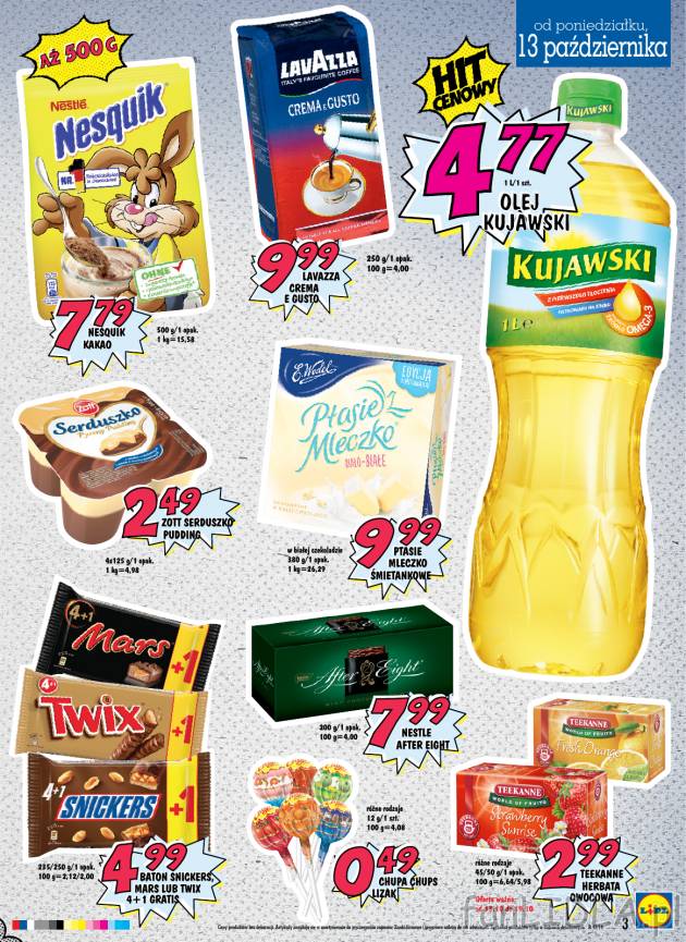 Kakao Nesquik, Ptasie Mleczko, pudding Zott Serduszko, ptasie mleczko oraz herbata ...