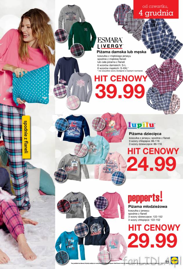 Piżama damska lub męska z miękkiego jerseyu lub flaneli. Piżama dziecięca i ...