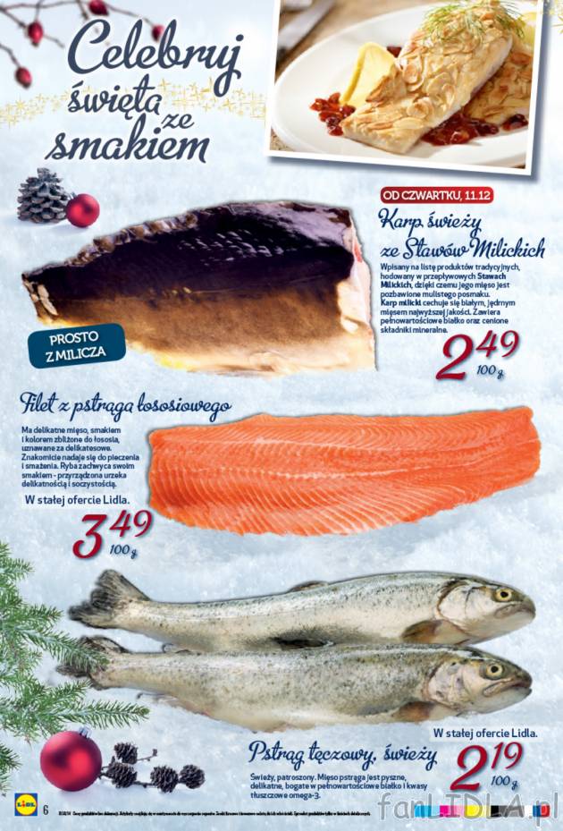 Świeży karp ze Stawów Milickich - produkt tradycyjny na święta, filet z pstrąga ...
