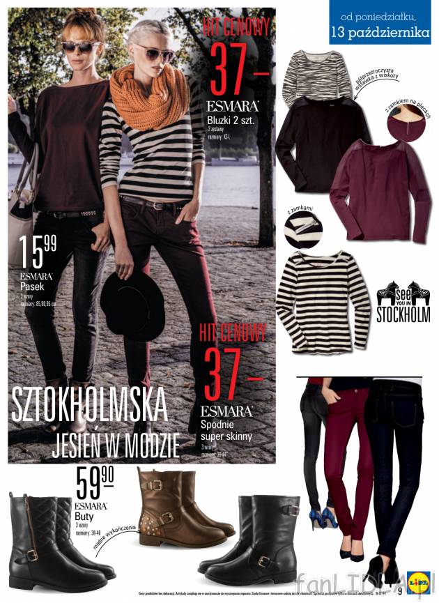 Modne spodnie skinny w jesiennych kolorach (bordowym, czarnym) idealnie pasują ...